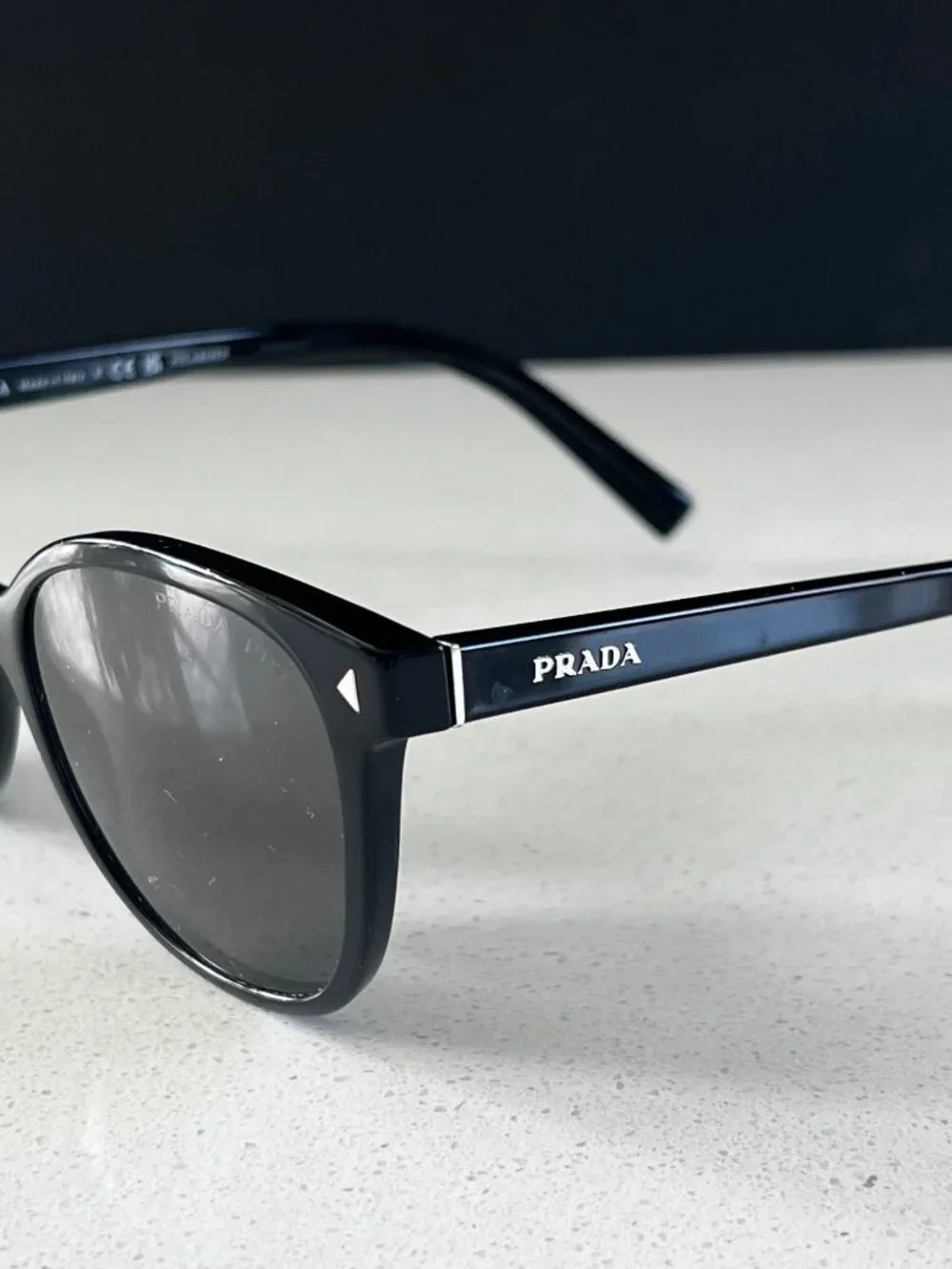 PRADA Low Bridge Square Women's black Sunglasses, PR 22ZSF - Picture 6 of 9